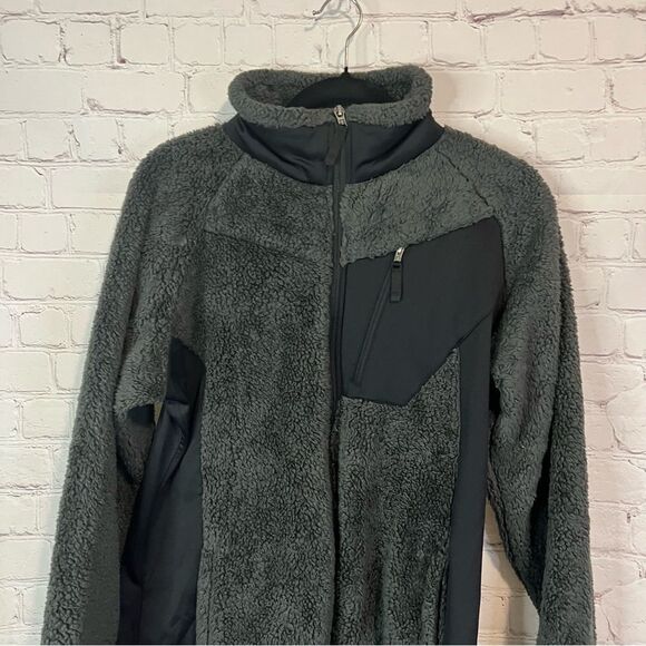 Columbia Women's Black Zip Up Fur Fuzzy  Sherpa Jacket Size XL High Collar - Picture 2 of 6